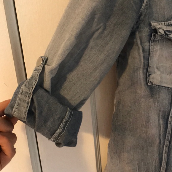 Medium Wash Chambray/Denim Shirt - Picture 4 of 5